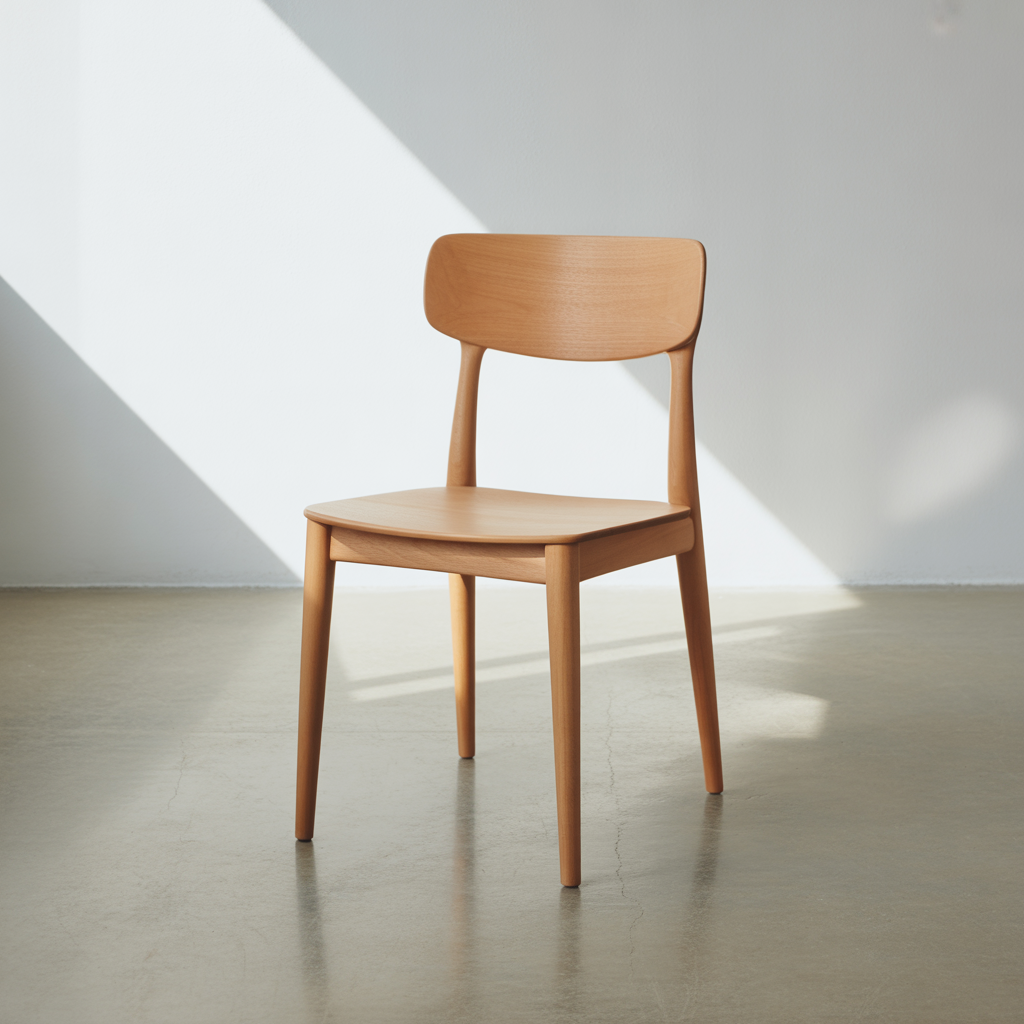山毛榉极简餐椅