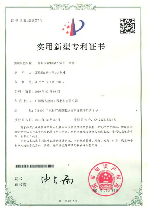 向拉伸聚乙烯土工格栅
